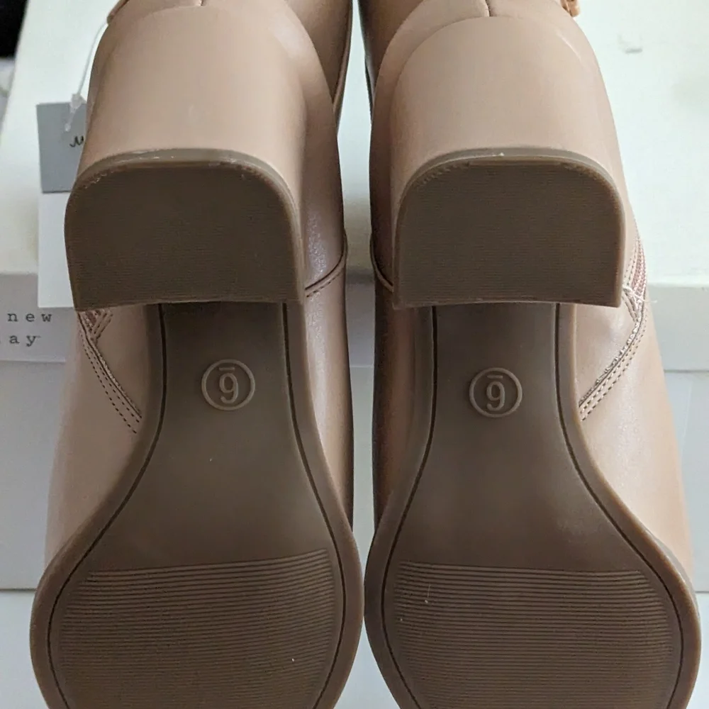 NWT A New Day Janelle Beige High Shafted Ankle Boots Size 6